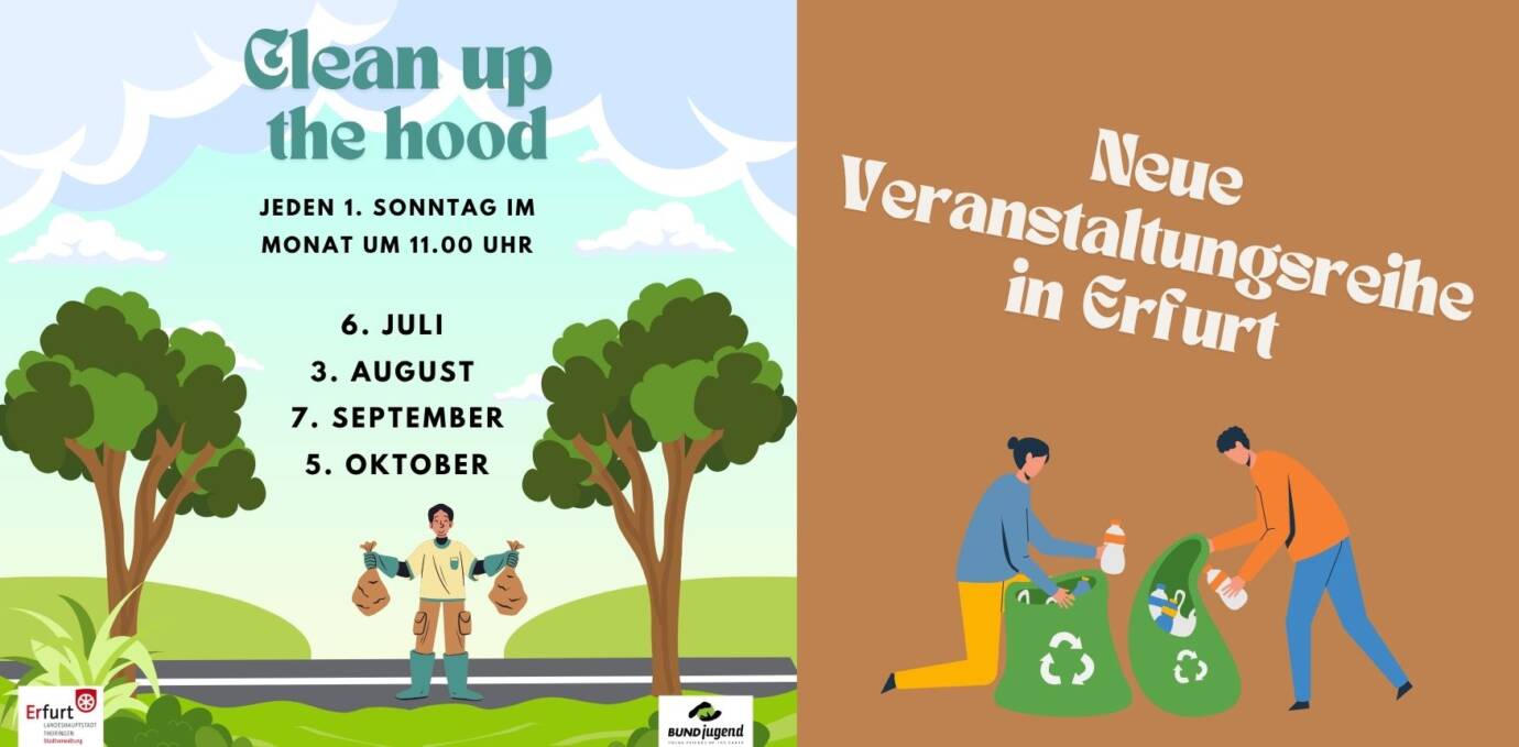 Aufräumaktionen in Erfurt jeden ersten Sonntag.