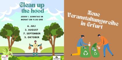 Aufräumaktionen in Erfurt jeden ersten Sonntag.
